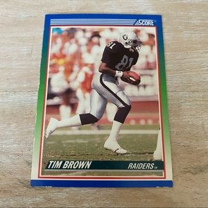 Tim Brown Hall of Fame Los Angeles Raiders WR 1990 Card